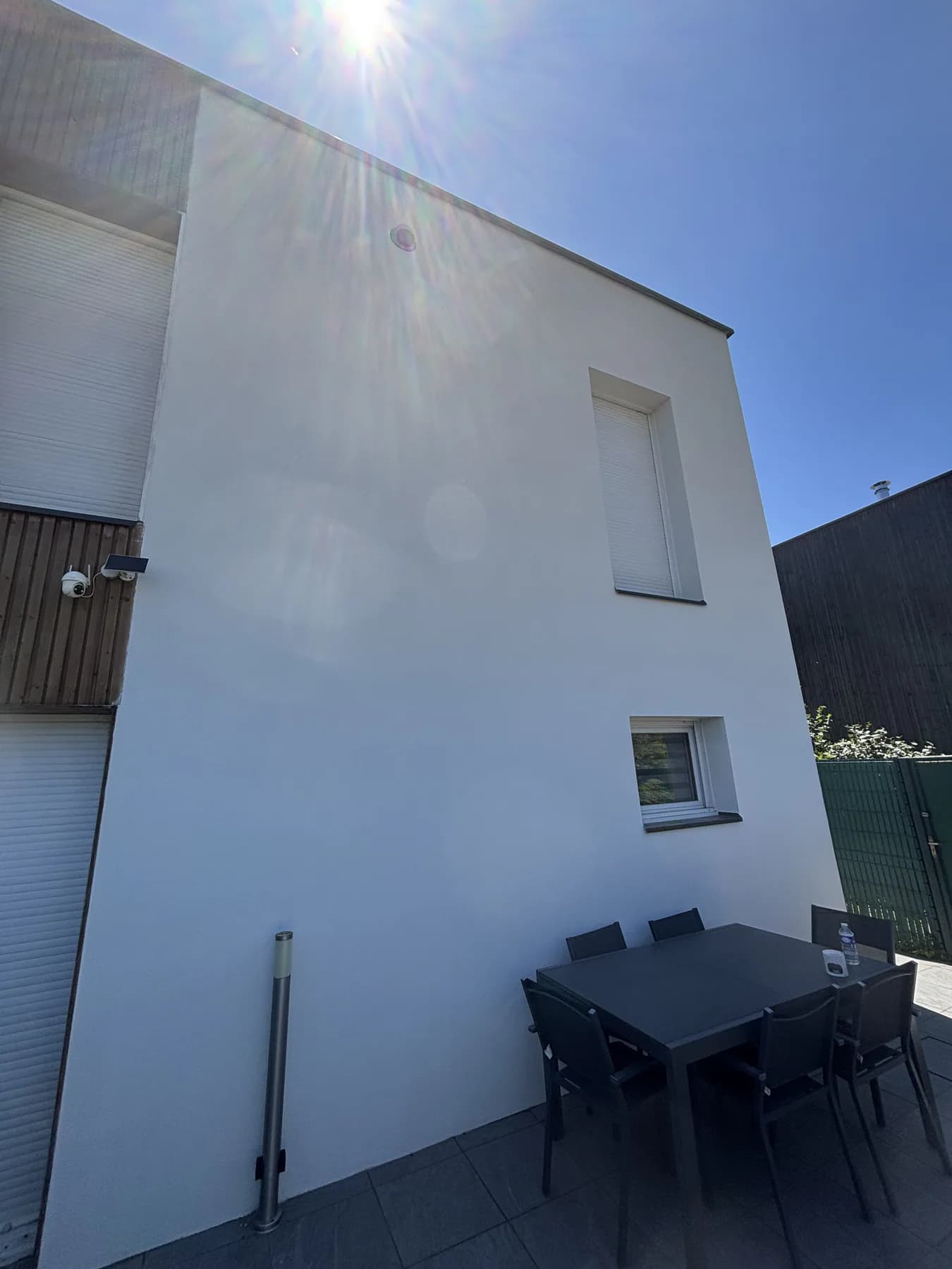 Façade blanche après finition